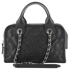 Chanel Deauville Bowling Bag Quilted Caviar Small