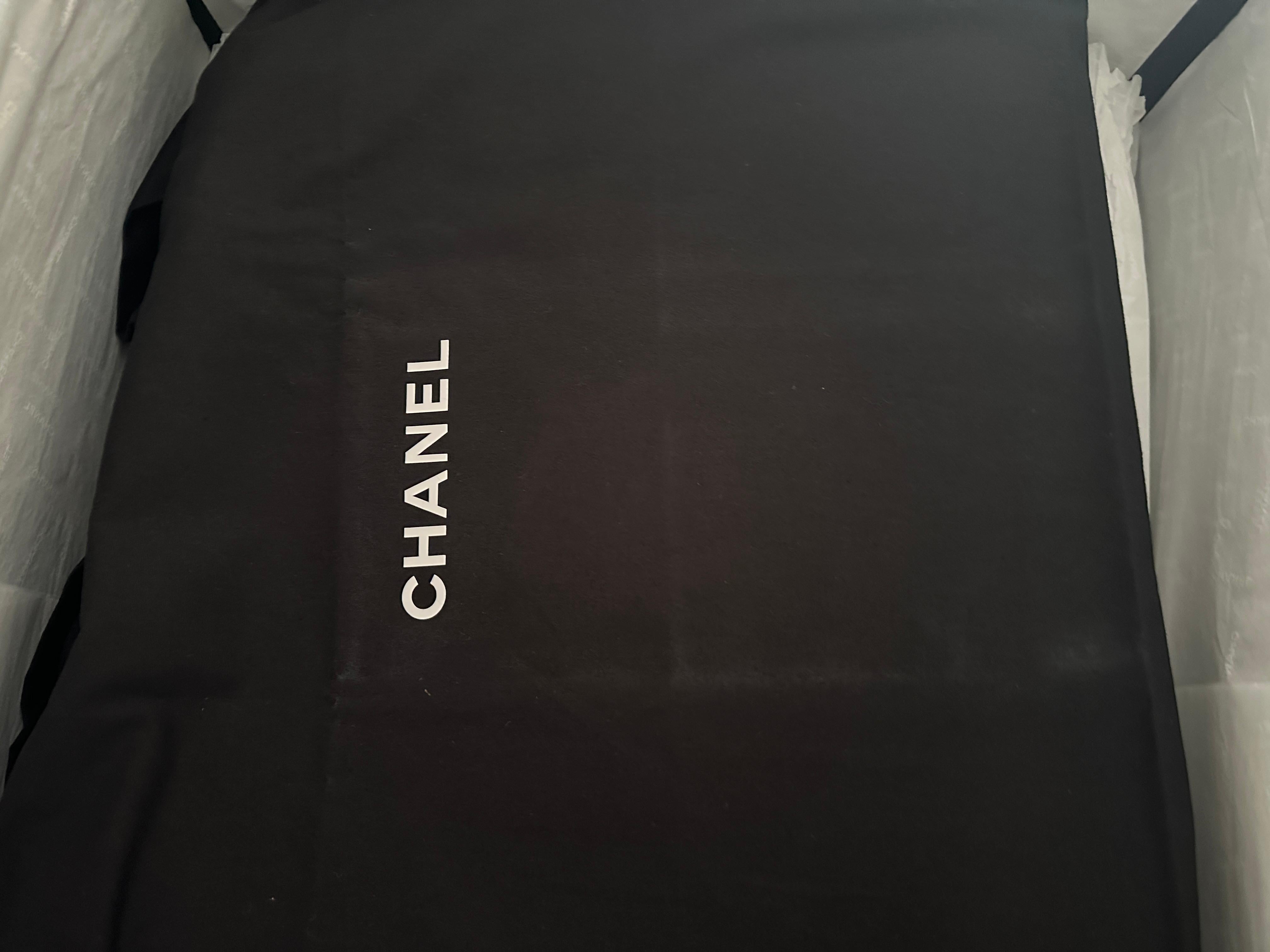 Chanel Deauville Canvas Calfskin Striped Extra Large Deauville Tote Pink  New For Sale 1