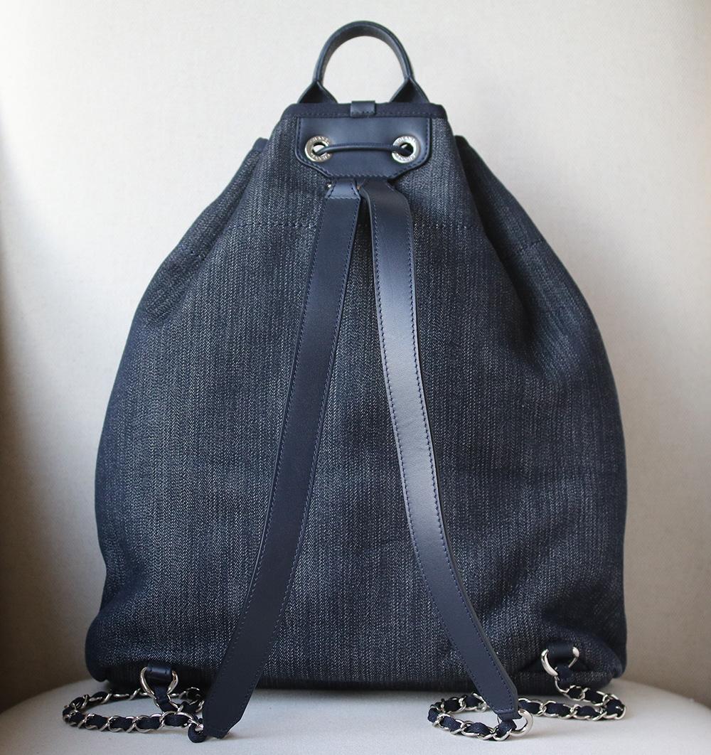 Chanel Deauville Canvas Drawstring Backpack at 1stDibs | chanel canvas ...