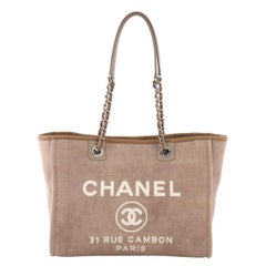 Chanel Deauville Kette Tragetasche aus Segeltuch