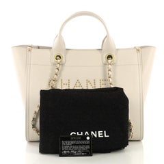 Chanel Deauville Kette Tote Nieten Kaviar Klein