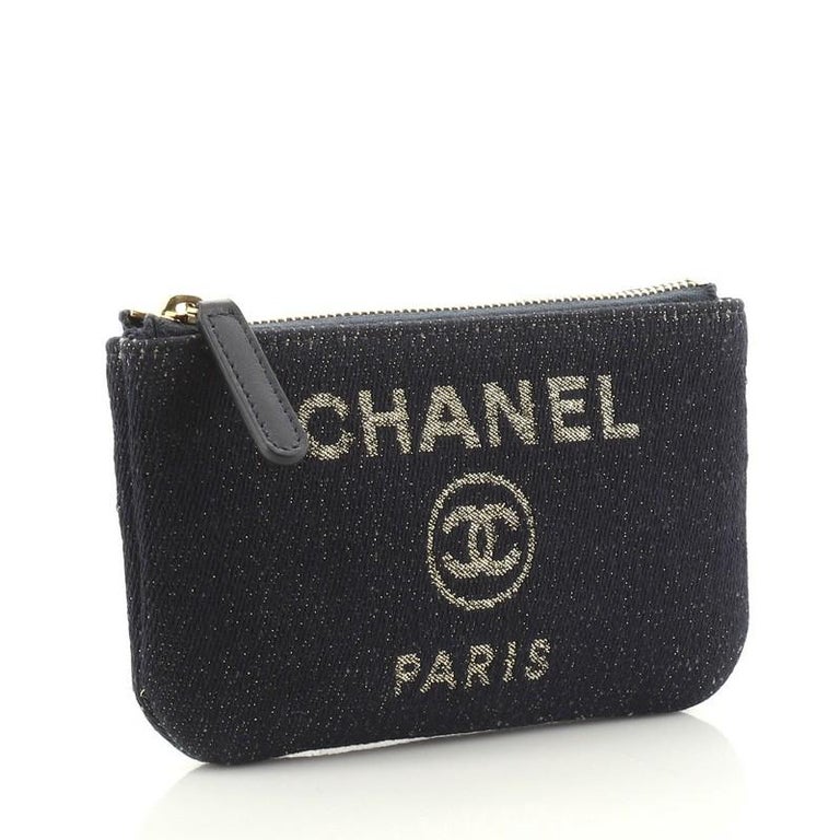 Chanel Deauville Coin Pouch Denim Mini at 1stDibs