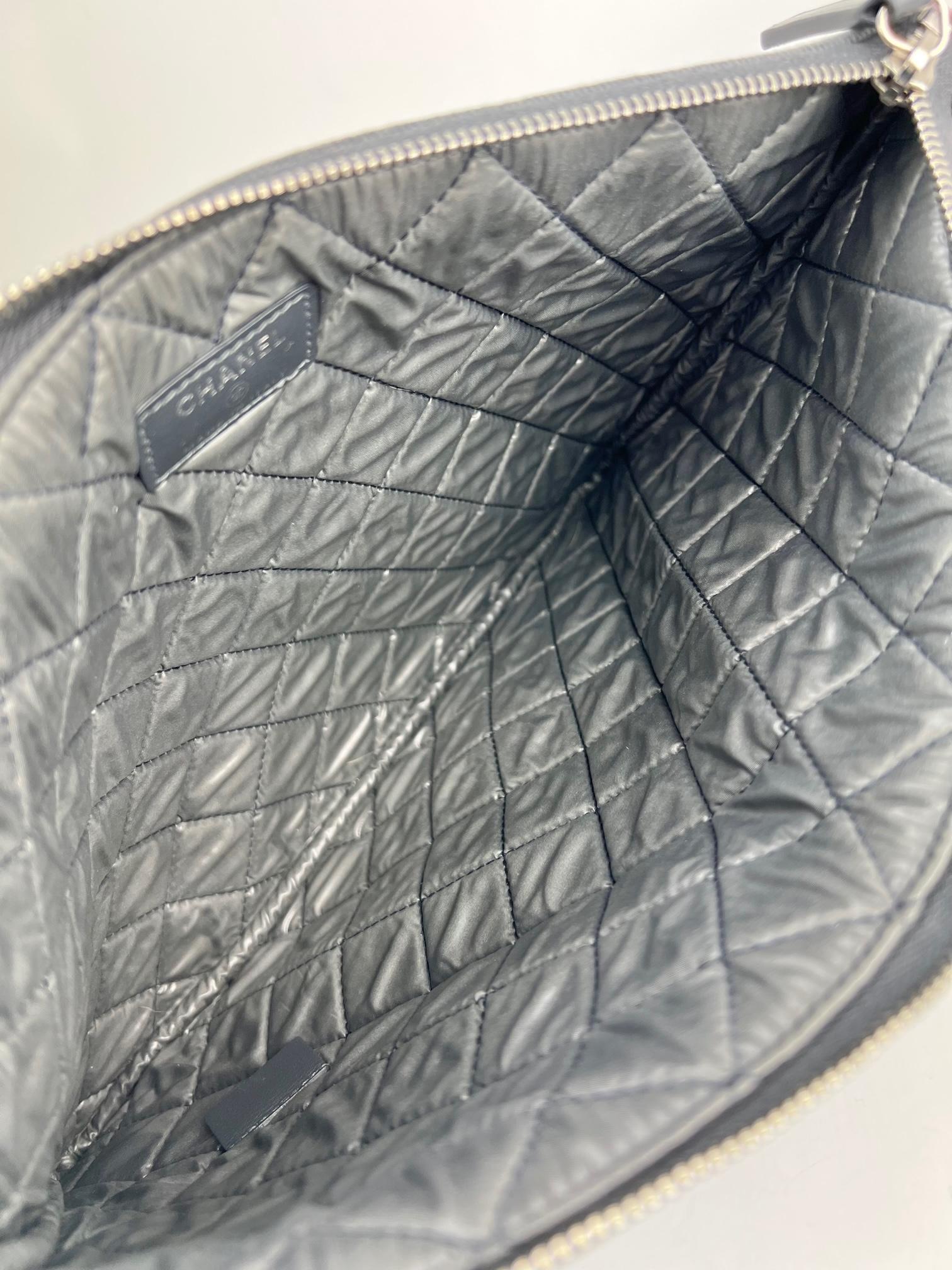 Chanel Deauville Denim Sequin Clutch Shoulder Bag 8