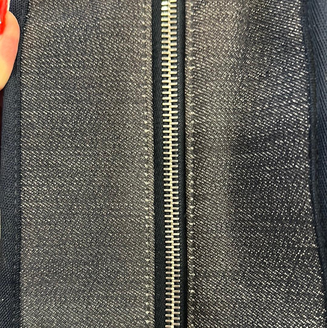 Chanel Deauville Denim Shoulder Bag Tote Blue For Sale 9