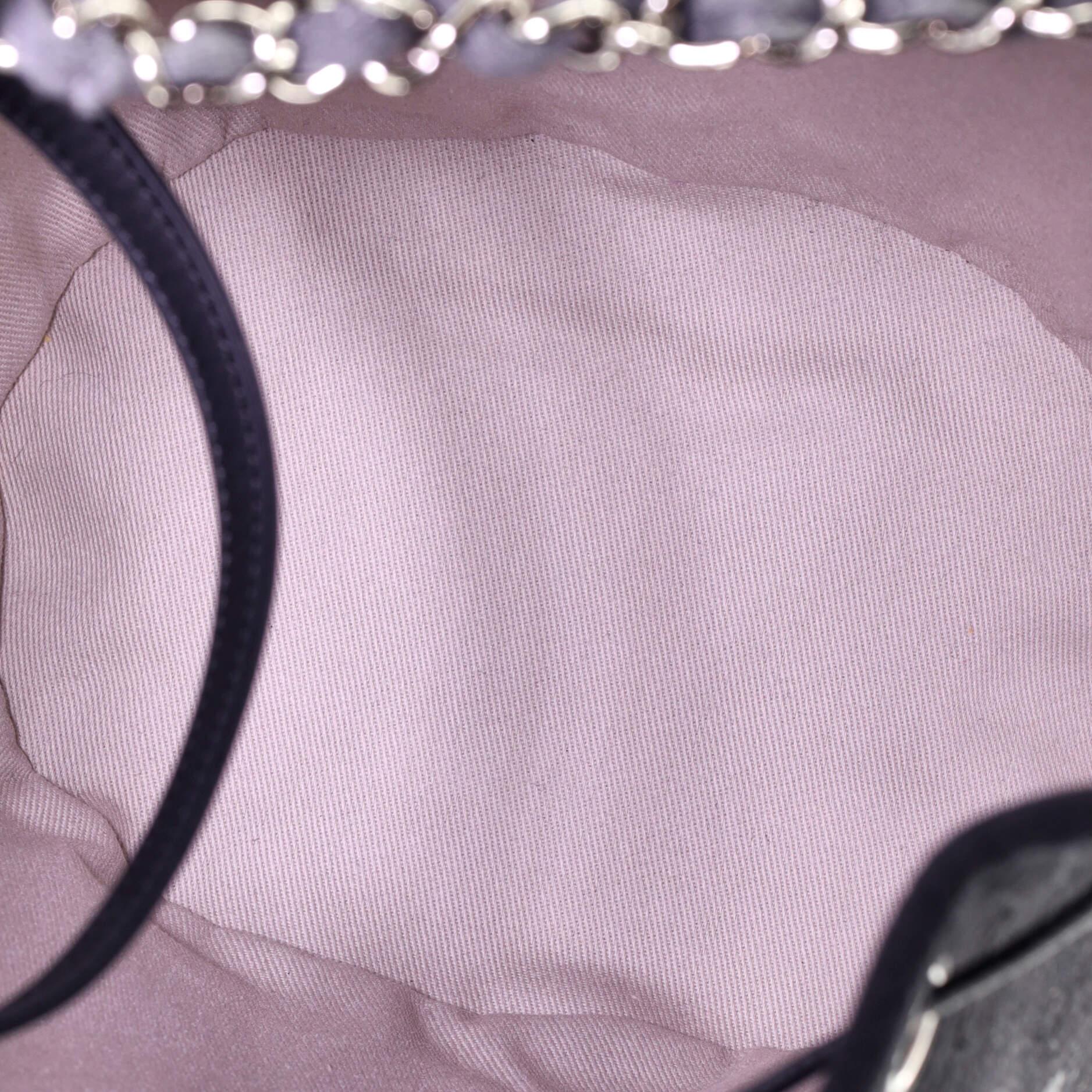 Chanel Deauville Kordelzug Bucket Bag aus Segeltuch Medium 1