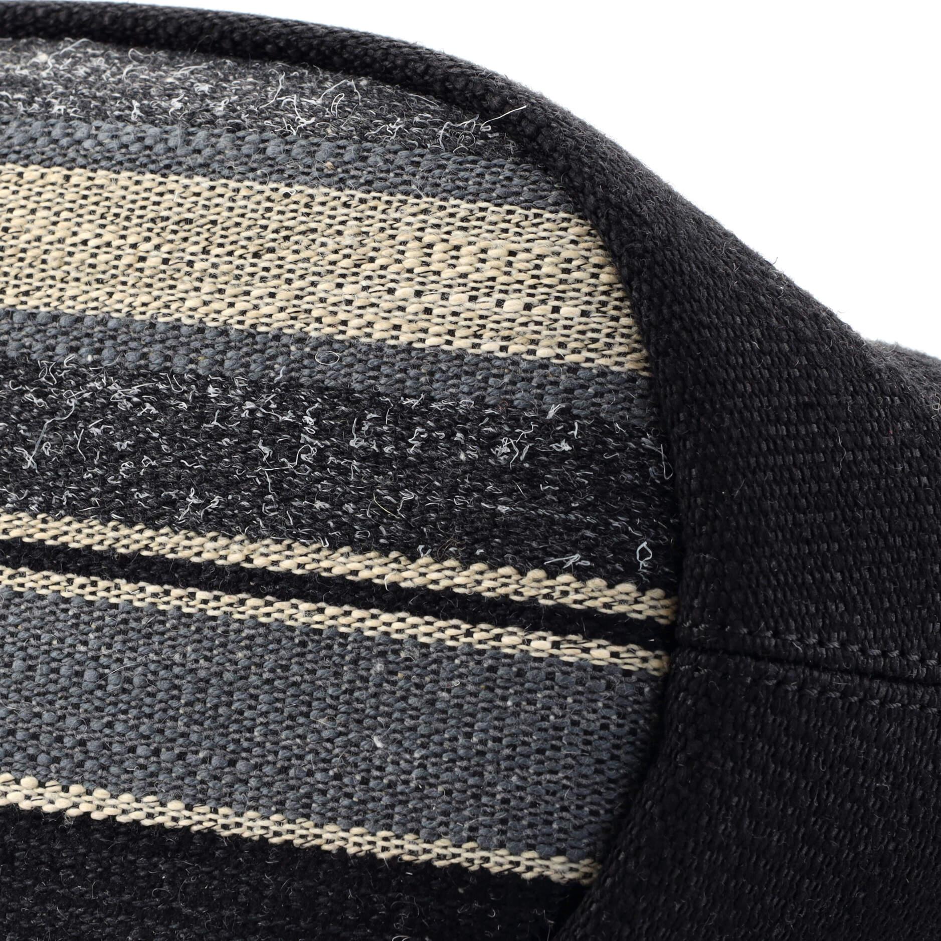 Chanel Deauville Kordelzug Bucket Bag aus Segeltuch Medium 3