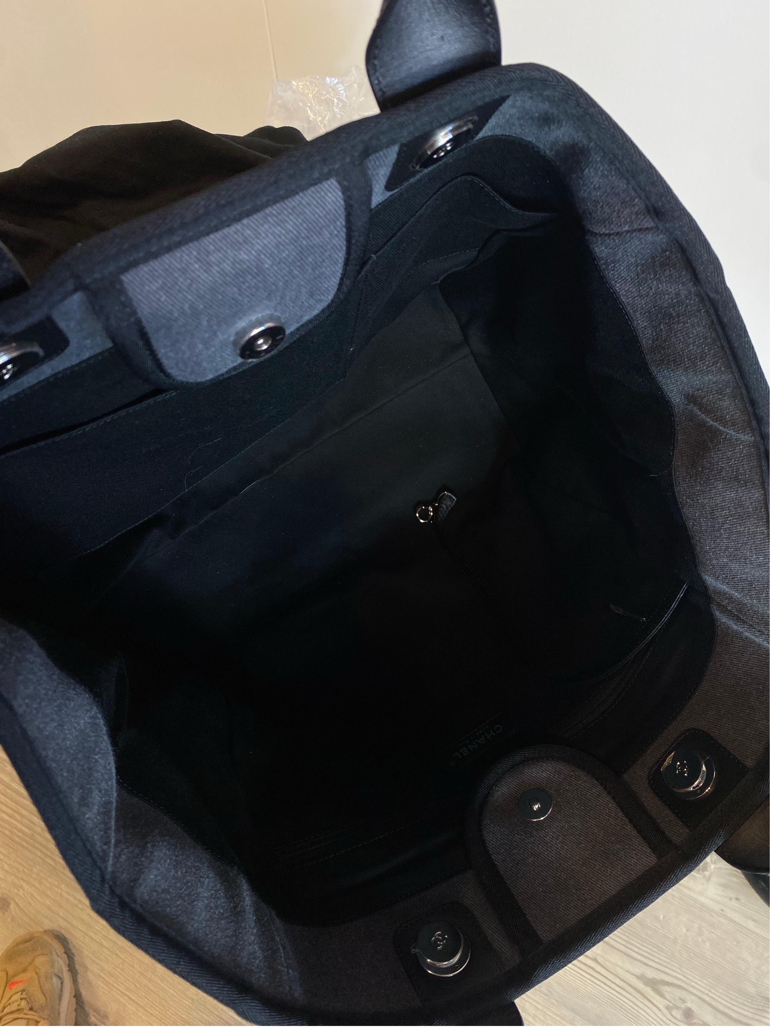 Chanel Deauville Grey Tote Bag 3