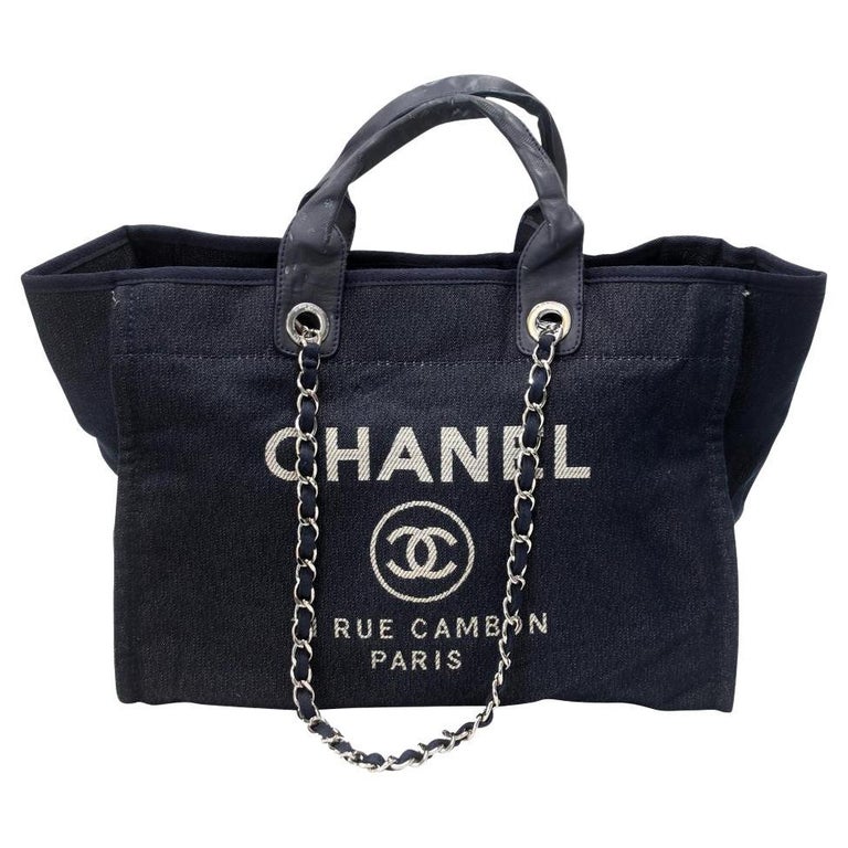 Chanel Deauville XL Blue Denim Tote