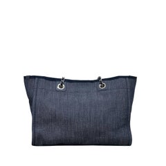Chanel Deauville Large Denim Canvas Tote Bag