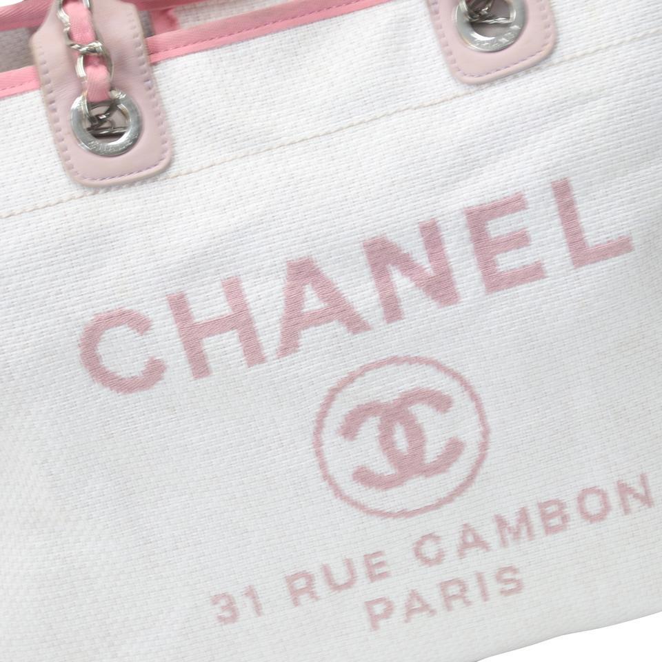 Chanel Deauville Large Magenta 31 Rue Pink Canvas Tote CC-0921N-0014  4