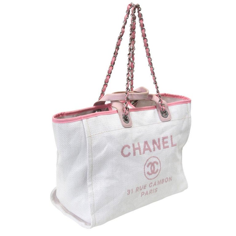Chanel Deauville Large Magenta 31 Rue Pink Canvas Tote CC-0921N-0014