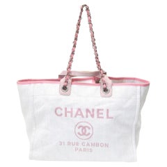 Chanel Deauville Large Magenta 31 Rue Pink Canvas Tote CC-0921N-0014 