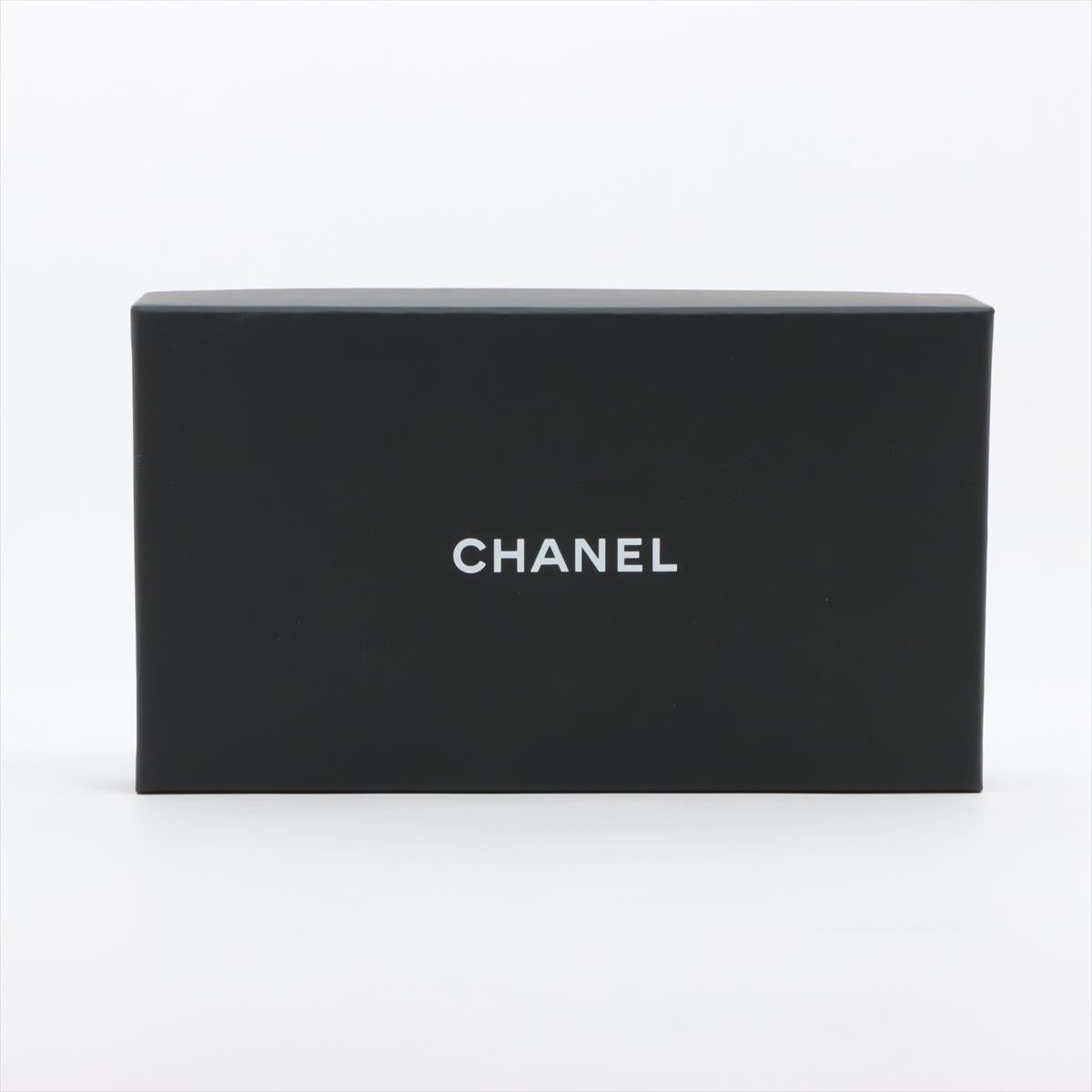 Chanel Deauville - Portafoglio lungo con zip e rafia in pelle - Rosa in vendita 6
