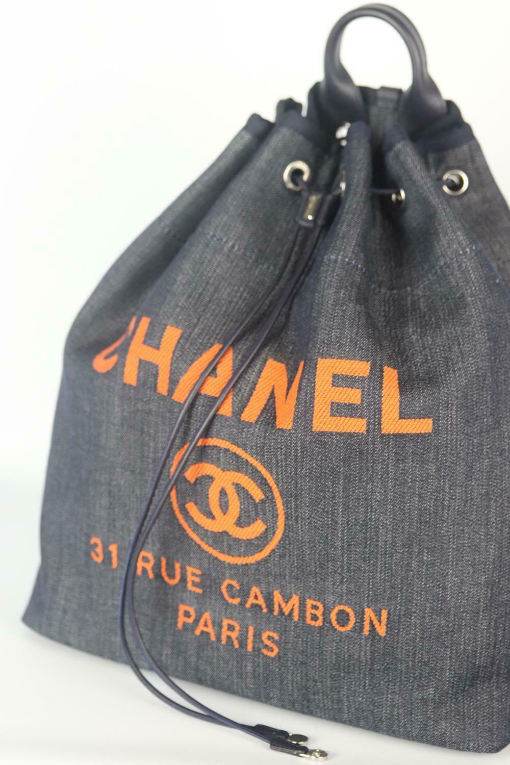 chanel canvas backpack