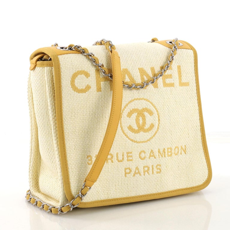 Chanel Deauville Messenger Bag Raffia Small at 1stDibs