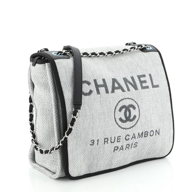 Chanel Deauville Messenger Bag Raffia Small at 1stDibs