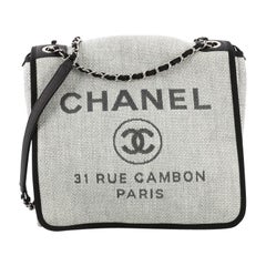 Chanel Deauville Messenger Bag Raffia Small