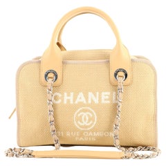 Chanel Deauville NM Bowling Bag Mixed Fibers Small