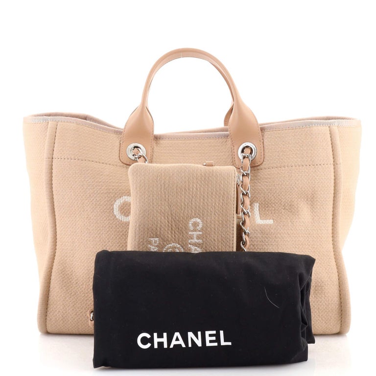 Chanel Deauville NM Tote Mixed Fibers Medium at 1stDibs
