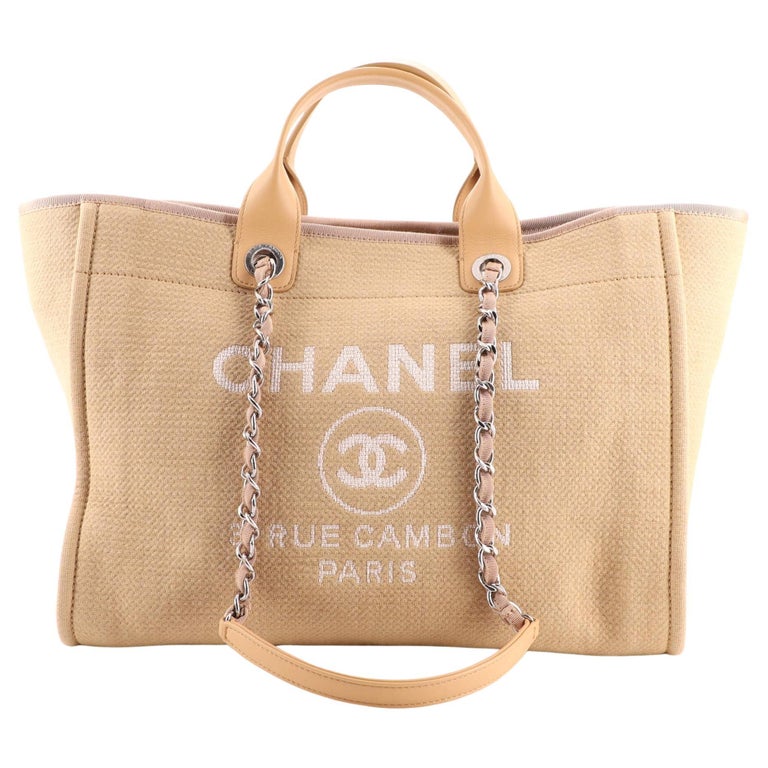Chanel Deauville NM Tote Mixed Fibers Medium For Sale at 1stDibs
