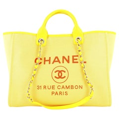 chanel deauville tote yellow