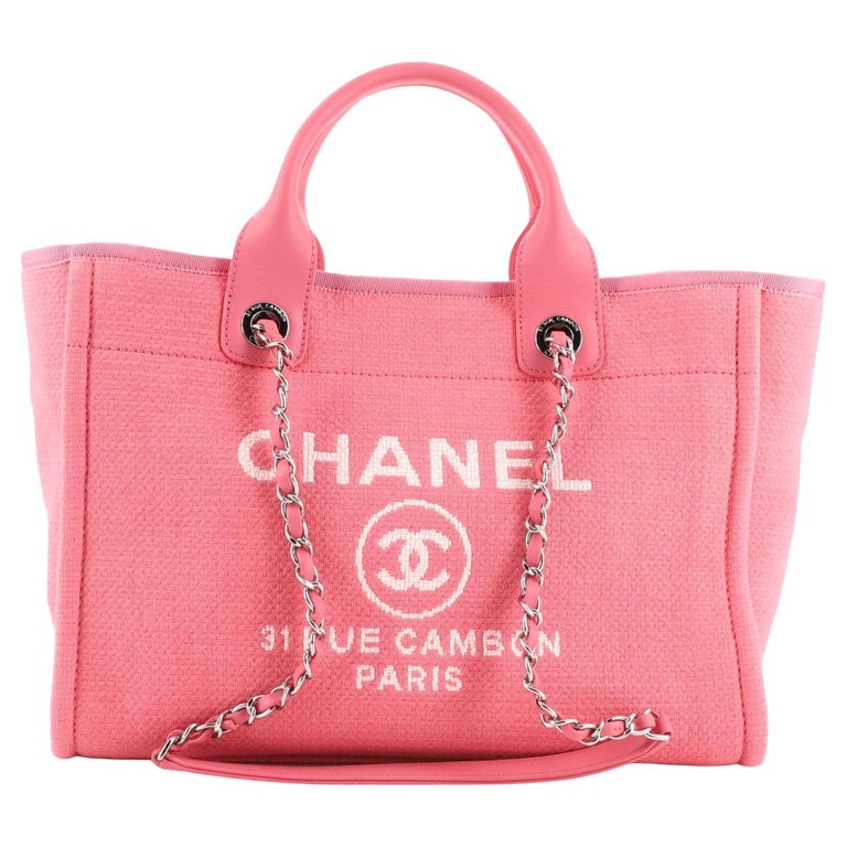 Chanel Deauville NM Tote Mixed Fibres Small For Sale at 1stDibs