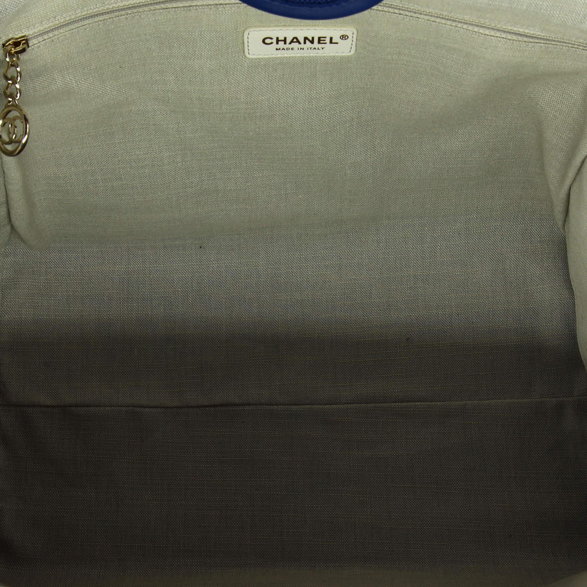 Chanel Deauville NM Tote Square Stitched Canvas Medium 2