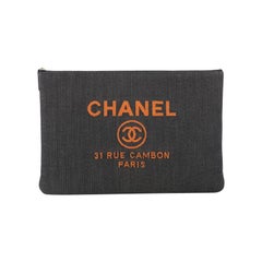 Chanel Deauville Pouch Denim Large