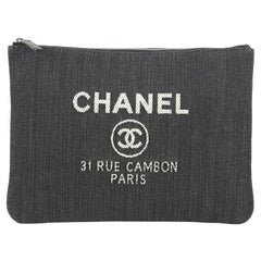 Chanel Deauville Pouch Denim Medium