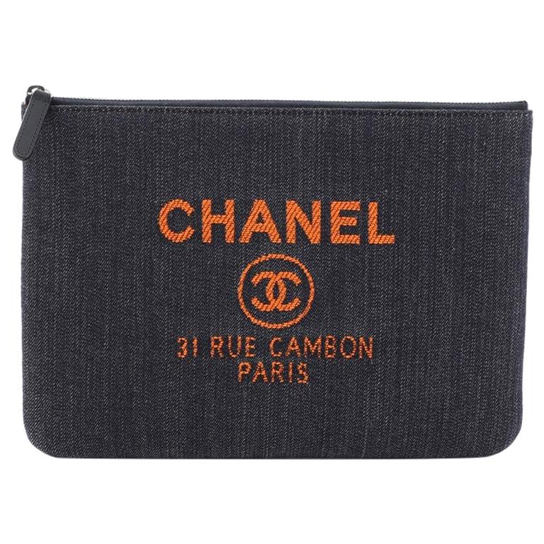 Chanel Deauville Pouch Denim Medium