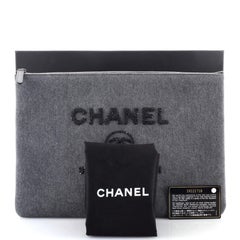 Chanel Deauville Beutel Denim mit Pailletten groß
