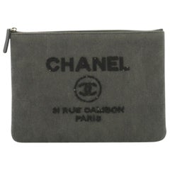 Chanel Deauville Pouch Denim with Sequins Medium