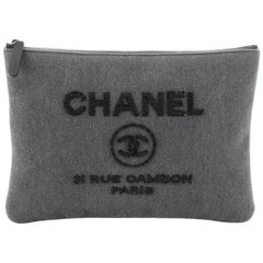 Chanel Deauville Pouch Denim with Sequins Medium