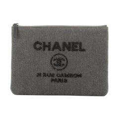 Chanel Deauville Pouch Denim with Sequins Medium