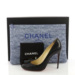 Chanel Deauville Pouch Raffia Large