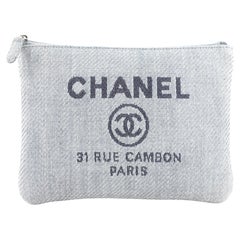 Chanel Deauville Pouch Raffia Medium