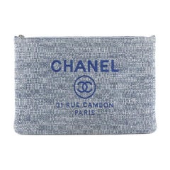 Chanel Deauville Pouch Tweed Large