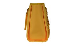 Chanel Deauville Shopper Tote Yellow Small CC Logo Orange Pink Mixed Fibers