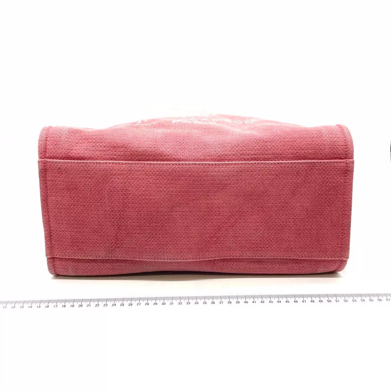 De las mujeres Chanel Deauville Tote 2011 Medio Vaquero Rojo Asa Superior en venta