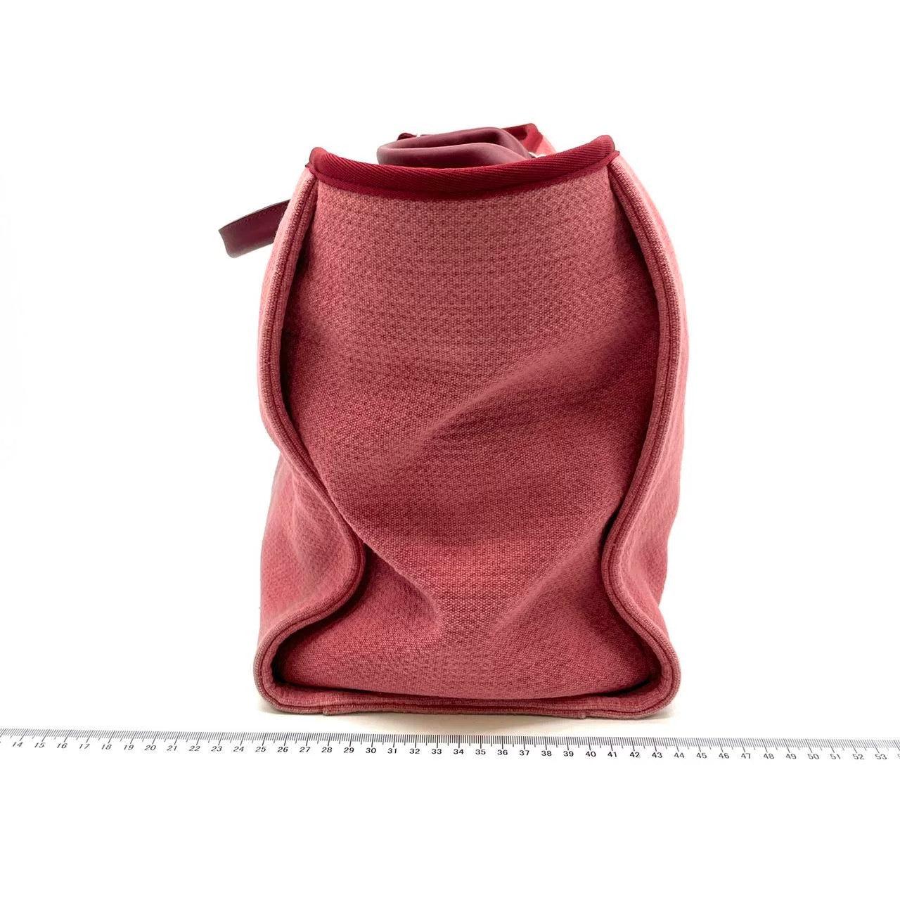 Chanel Deauville Tote 2011 Medio Vaquero Rojo Asa Superior en venta 1