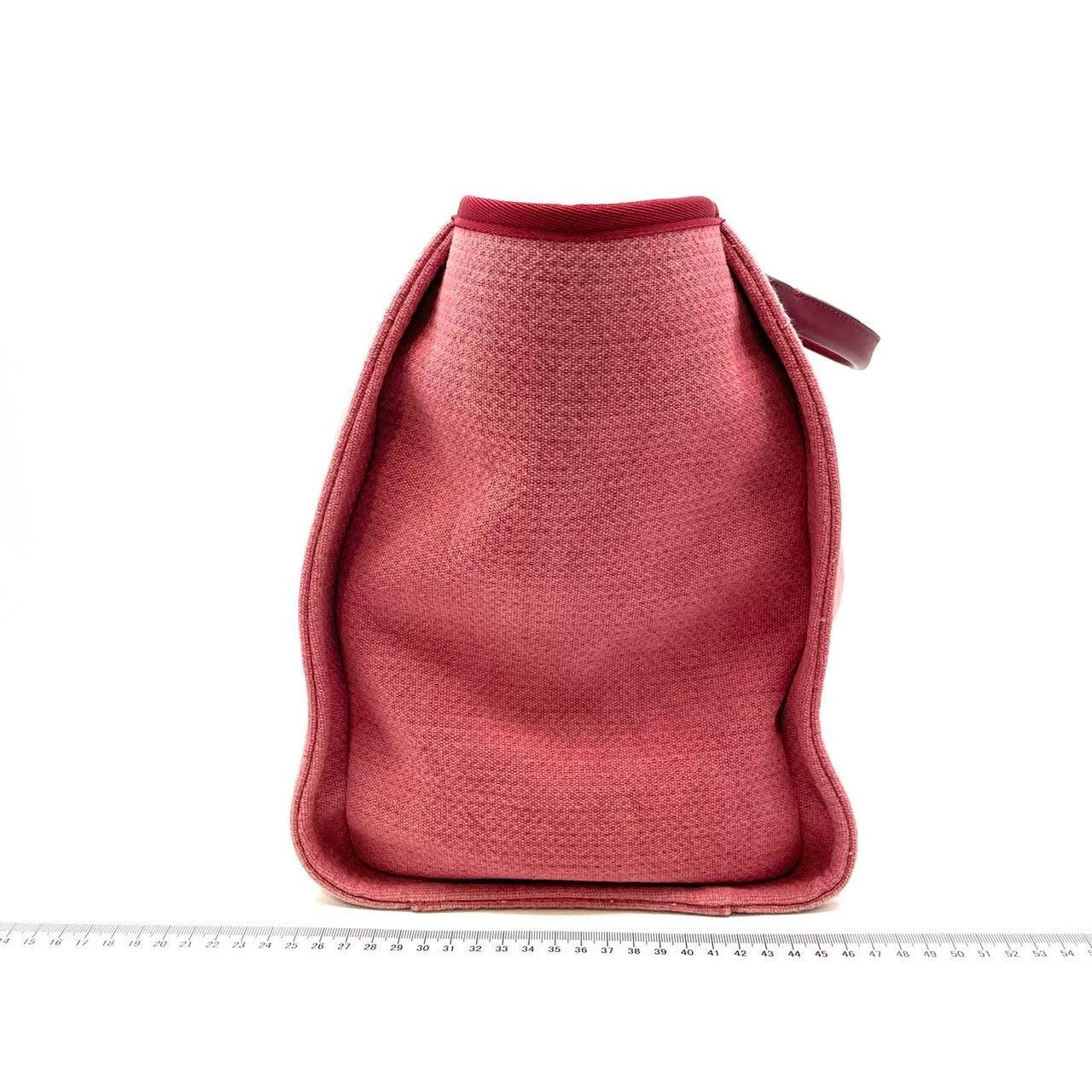 Chanel Deauville Tote 2011 Medio Vaquero Rojo Asa Superior en venta 4