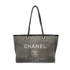 CHANEL Deauville Tote Bag Grey