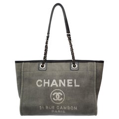 CHANEL Deauville Tote Bag Grey