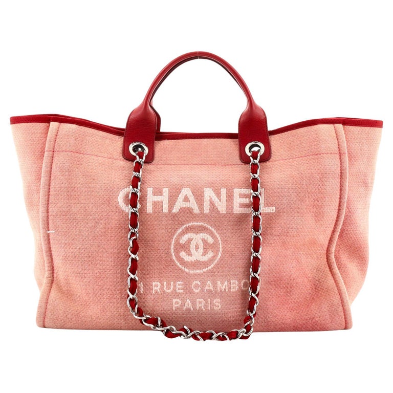 Chanel Deauville Tote Canvas Medium at 1stDibs