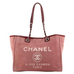  Chanel Deauville Tote Canvas Small