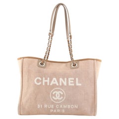 Chanel Deauville Tragetasche aus Segeltuch