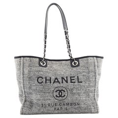 Black Chanel Medium Deauville Tote Bag – Designer Revival