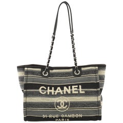 chanel pink canvas tote