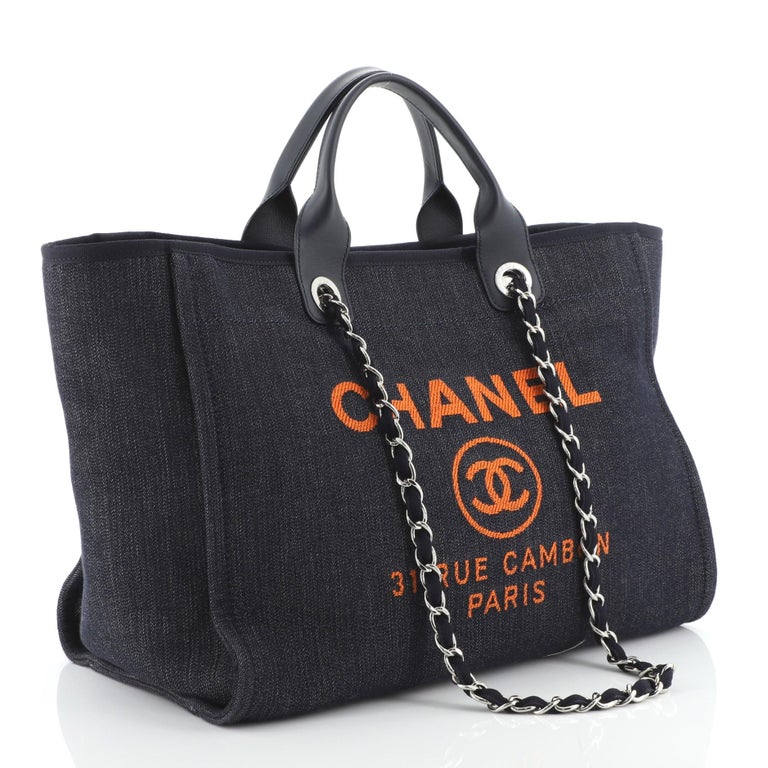 Chanel Deauville Tote Denim Medium at 1stDibs