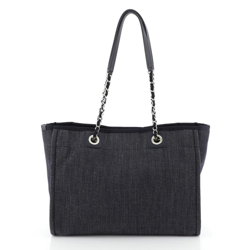 Chanel Deauville Tote Denim Small  In Good Condition In NY, NY